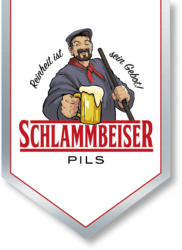 Schlammbeiser mit einem Krug Bier